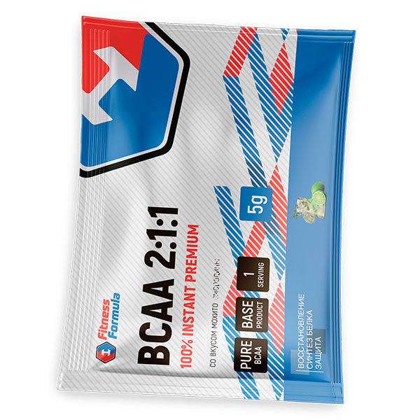 Анонс фото fitness formula bcaa (5 гр) (саше) яблоко