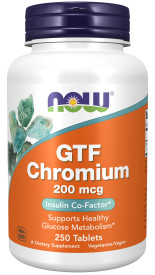 Детальное фото NOW GTF Chromium 200 mcg (250 табл)