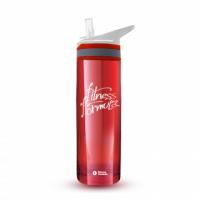 Анонс фото fitness formula питьевая бутылка с трубочкой и открывающейся трубочкой для питья (800 мл) красный
