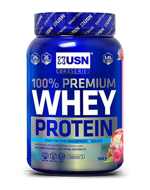 Анонс фото usn 100% premium whey protein (908 гр) клубника