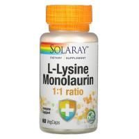 Анонс фото solaray l-lysine monolaurin 1:1 ratio (60 вег. капс)