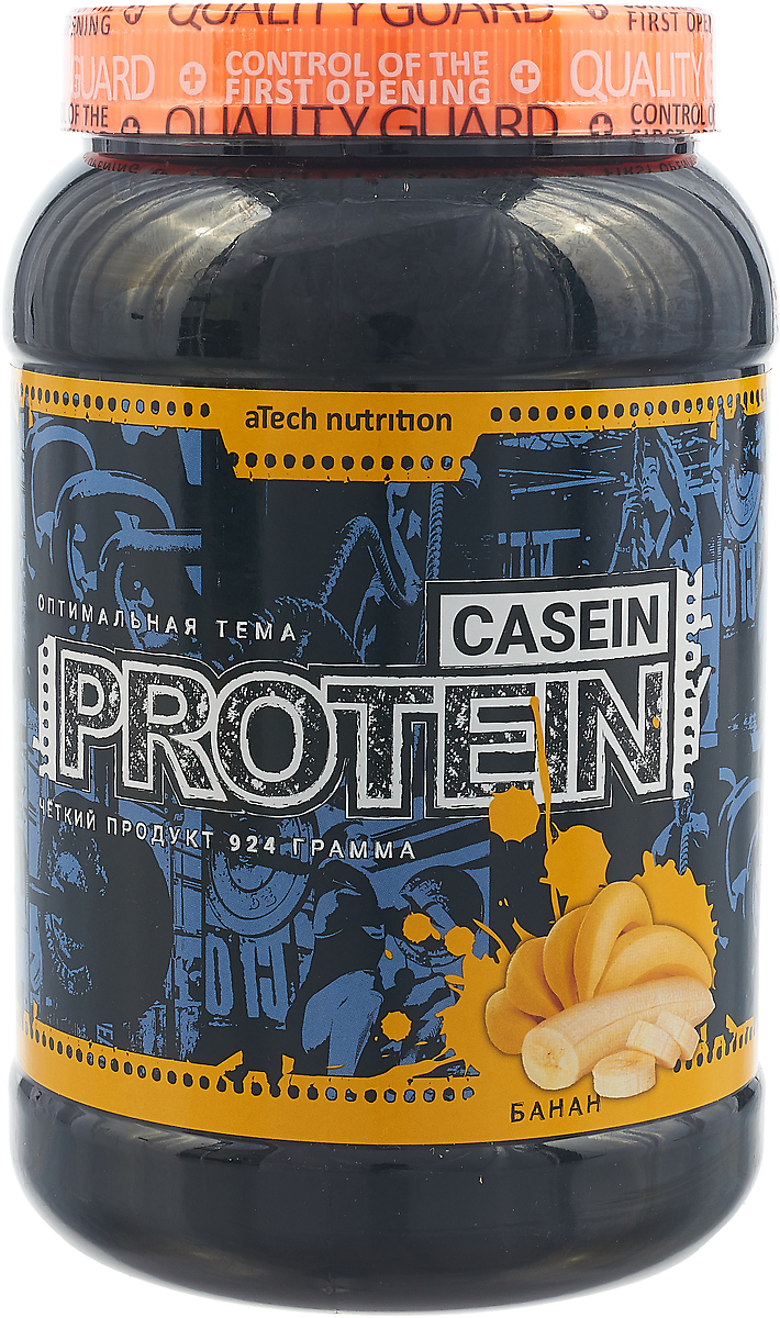 Анонс фото atech caseine protein 100% (924 гр) банан
