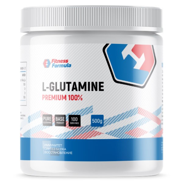 Анонс фото fitness formula l-glutamine (500 гр)