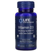 Анонс фото life extension vitamin d3 with sea-iodine 125 mcg (5000 iu) (60 капс)