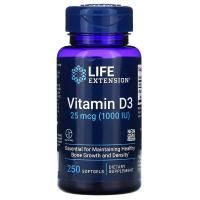 Анонс фото life extension vitamin d3 25 mcg (1000 iu)  (250 гел. капс)