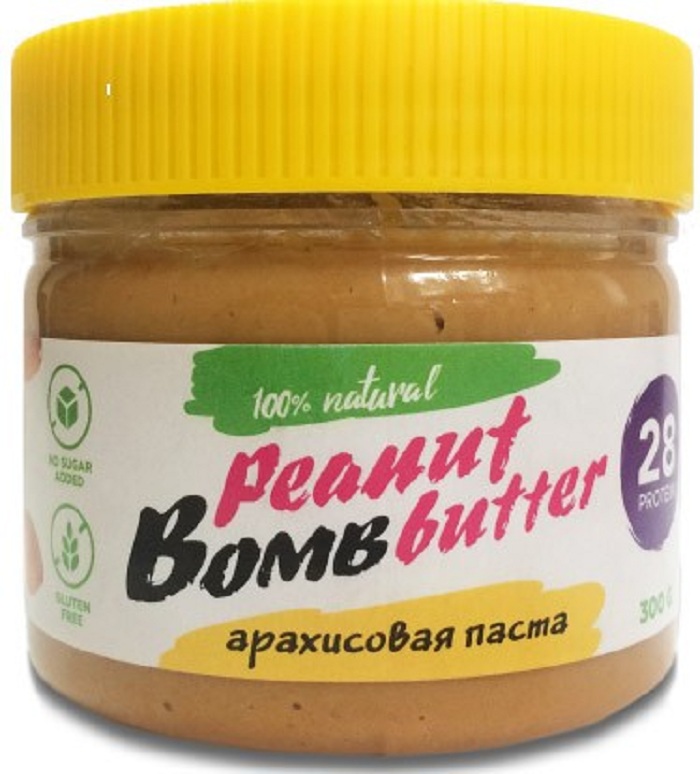 Анонс фото bombbar  "peanut bomb butter" (300 гр) паста кокосовая