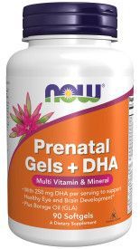 Детальное фото NOW Prenatal Gels + DHA (90 гел. капс)