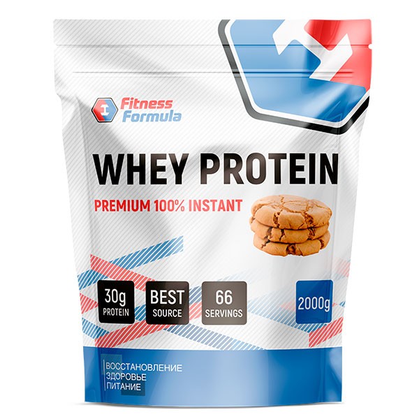 Анонс фото fitness formula 100% whey protein premium (2000 гр) печенье
