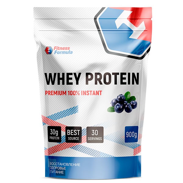 Анонс фото fitness formula 100% whey protein premium (900 гр) черника