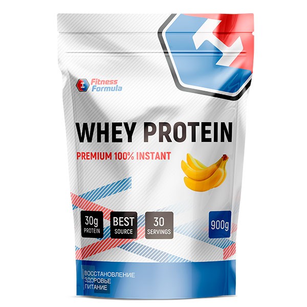 Анонс фото fitness formula 100% whey protein premium (900 гр) банан