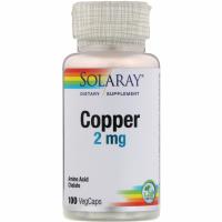 Анонс фото solaray copper 2 mg (100 вег. капс)