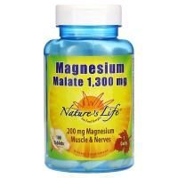 Анонс фото nature's life magnesium malate 1300 mg (100 табл)