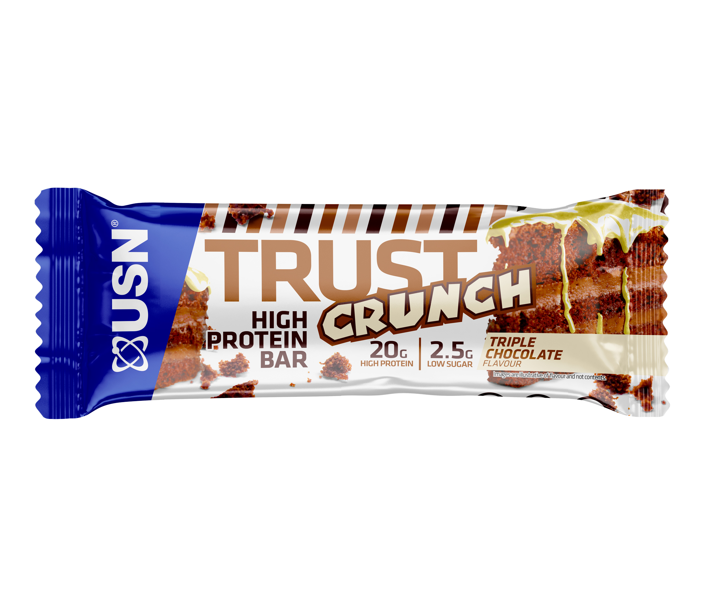 Анонс фото usn trust crunch protein bar (60 гр) тройной шоколад