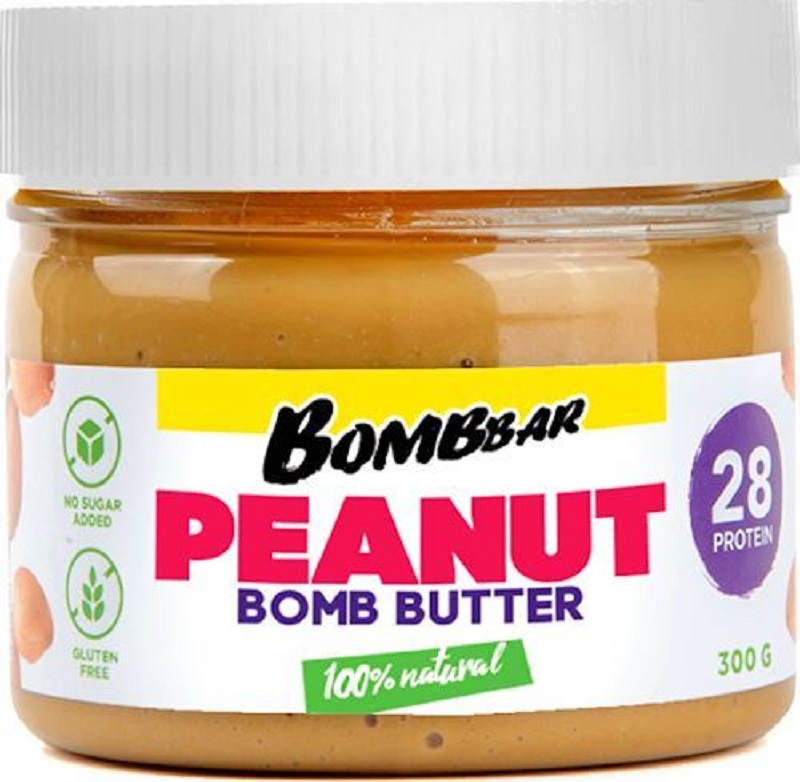 Анонс фото bombbar  "peanut bomb butter" (300 гр) паста арахисовая