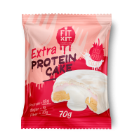 Анонс фото fit kit extra protein cake (70 гр) малиновый йогурт