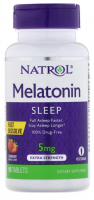 Анонс фото natrol melatonin 5 mg fast dissolve (90 табл) клубника