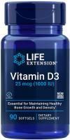 Анонс фото life extension vitamin d3 25 mcg (1000 iu)  (90 гел. капс)