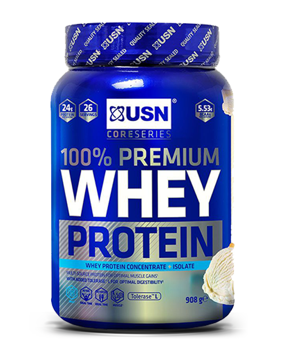 Анонс фото usn 100% premium whey protein (908 гр) ваниль