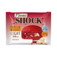 Анонс фото fitnesshock protein biscuit (40 гр) красный бархат