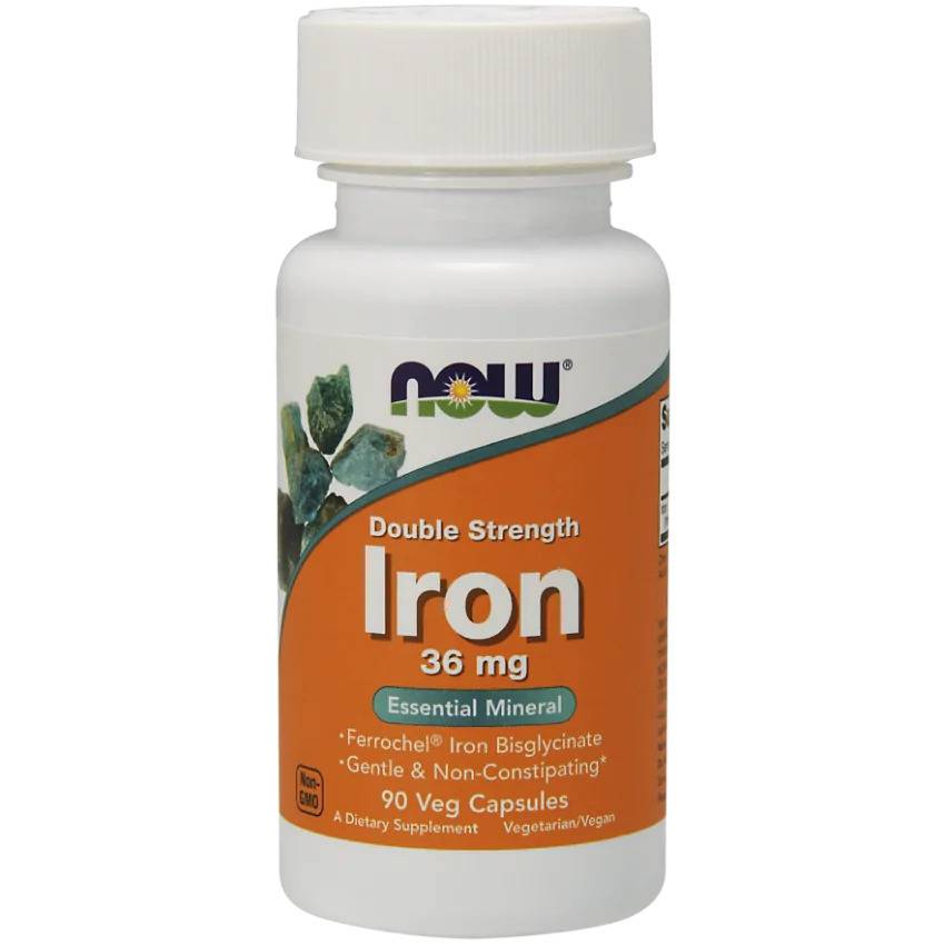 Анонс фото now iron 36 mg double strength (90 вег. капс)