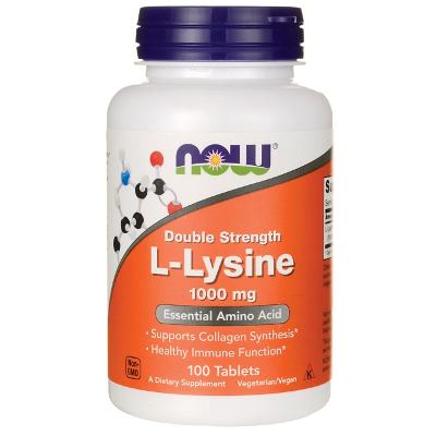 Анонс фото now l-lysine 1000 mg double strength (100 табл)