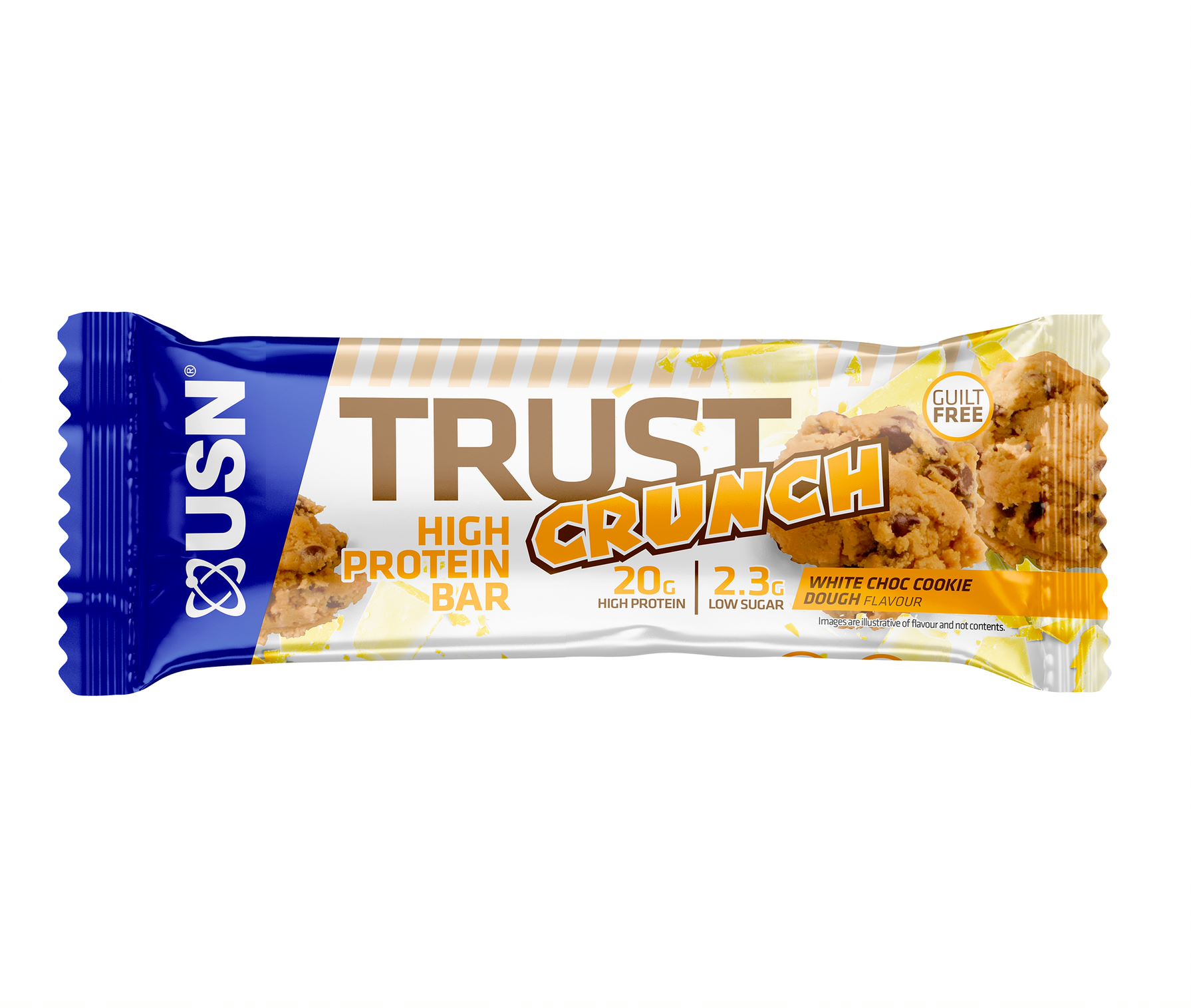 Анонс фото usn trust crunch protein bar (60 гр) белый шоколад - печенье 