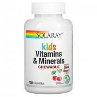 Анонс фото solaray kids vitamins & minerals (60 жев. табл) спелая вишня