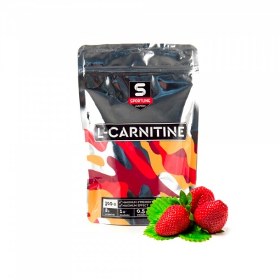 Детальное фото SportLine L-carnitine + Guarana (300 гр) Клубника