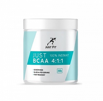 Анонс фото justfit bcaa 4:1:1 (200 гр) вишня