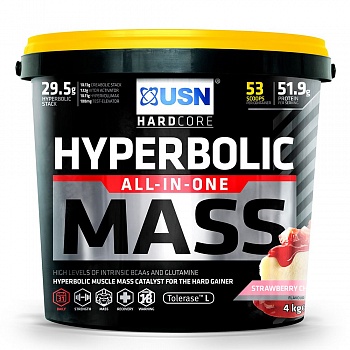 Анонс фото usn (sar) hyperbolic mass, ведро (4 кг) клубничный чизкейк