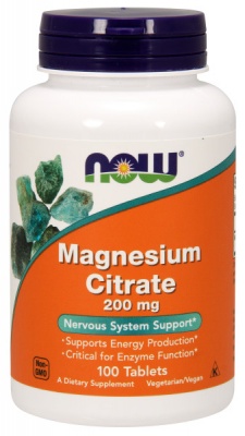 Детальное фото NOW Magnesium Citrate 200 mg (100 табл)