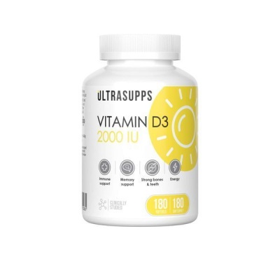 Детальное фото UltraSupps Vitamin D3 2000 IU (180 гел. капс)