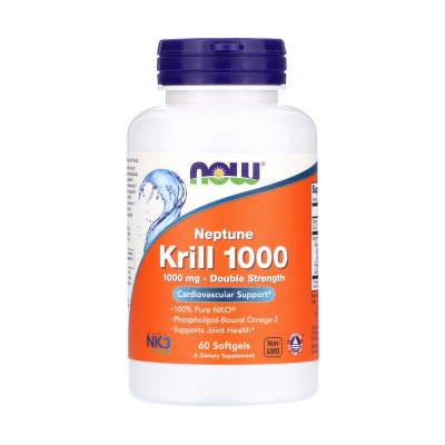 Детальное фото NOW Krill 1000 mg Double Strength (60 гел. капс)