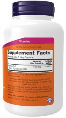 Детальное фото NOW Vitamin B-6 100 mg (250 капс)