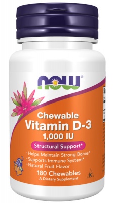 Детальное фото NOW Vitamin D-3 1000 IU (180 chewables)