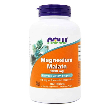 Анонс фото now magnesium malate 1000 mg (180 табл)
