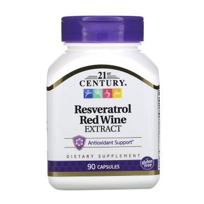 Детальное фото 21st Century Resveratrol Red Wine Extract (90 капс)