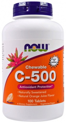Детальное фото NOW Vitamin C-500 Cherry (100 жев. табл)