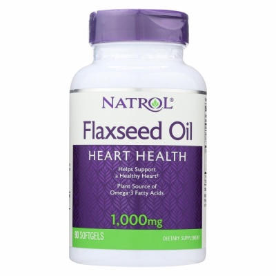 Детальное фото Natrol Omega-3 Flaxseed Oil 1000 mg (90 гел. капс)