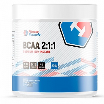 Анонс фото fitness formula bcaa 2:1:1 (200 гр) без вкуса