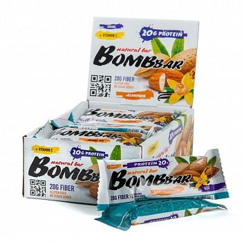 Анонс фото bombbar natural bar (60 гр) миндаль-ваниль