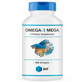 Анонс фото snt omega-3 mega (330/220 ее) 1000 mg (180 гел.капс)