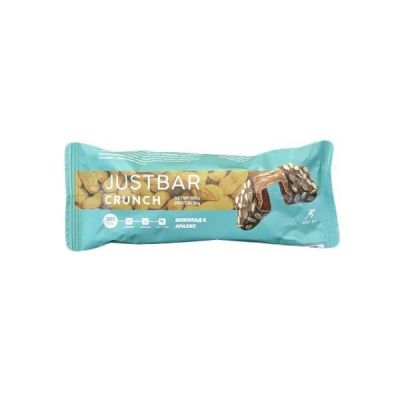 Детальное фото Just Fit JustBar CRUNCH (100 гр) Шоколад и Миндаль в белой глазури