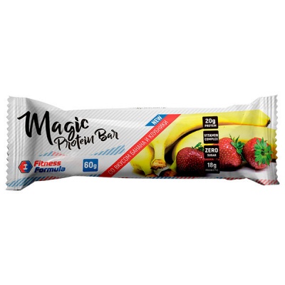 Детальное фото Fitness Formula Magic Protein Bar (60 гр) Клубника-банан