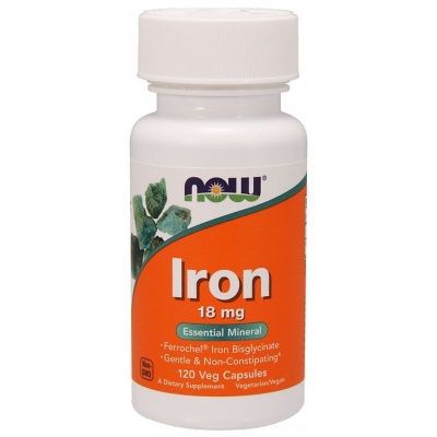 Детальное фото NOW Iron 18 mg (120 вег. капс)