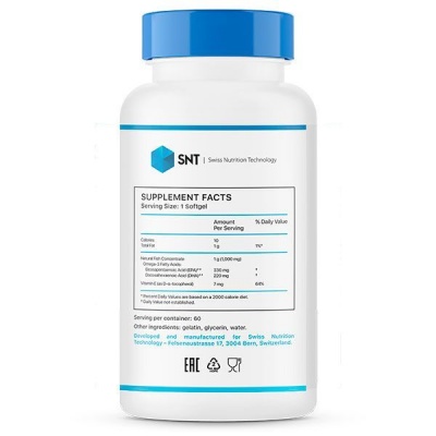 Детальное фото SNT Omega-3 Mega (330/220 ЕЕ) 1000 mg (60 гел.капс)