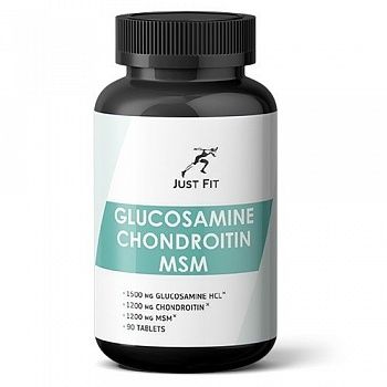 Анонс фото just fit glucosamine & chondroitin & msm (90 табл)