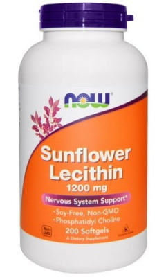 Детальное фото NOW Sunflower Lecithin 1200 mg (200 гел. капс)