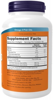 Детальное фото NOW Omega-3 1000 mg (200 гел. капс)