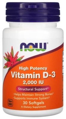 Детальное фото NOW Vitamin D-3 2000 IU (30 гел. капс)